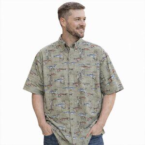 Columbia Shirt XXL Sight Fisher Print Short Sleeve NWT